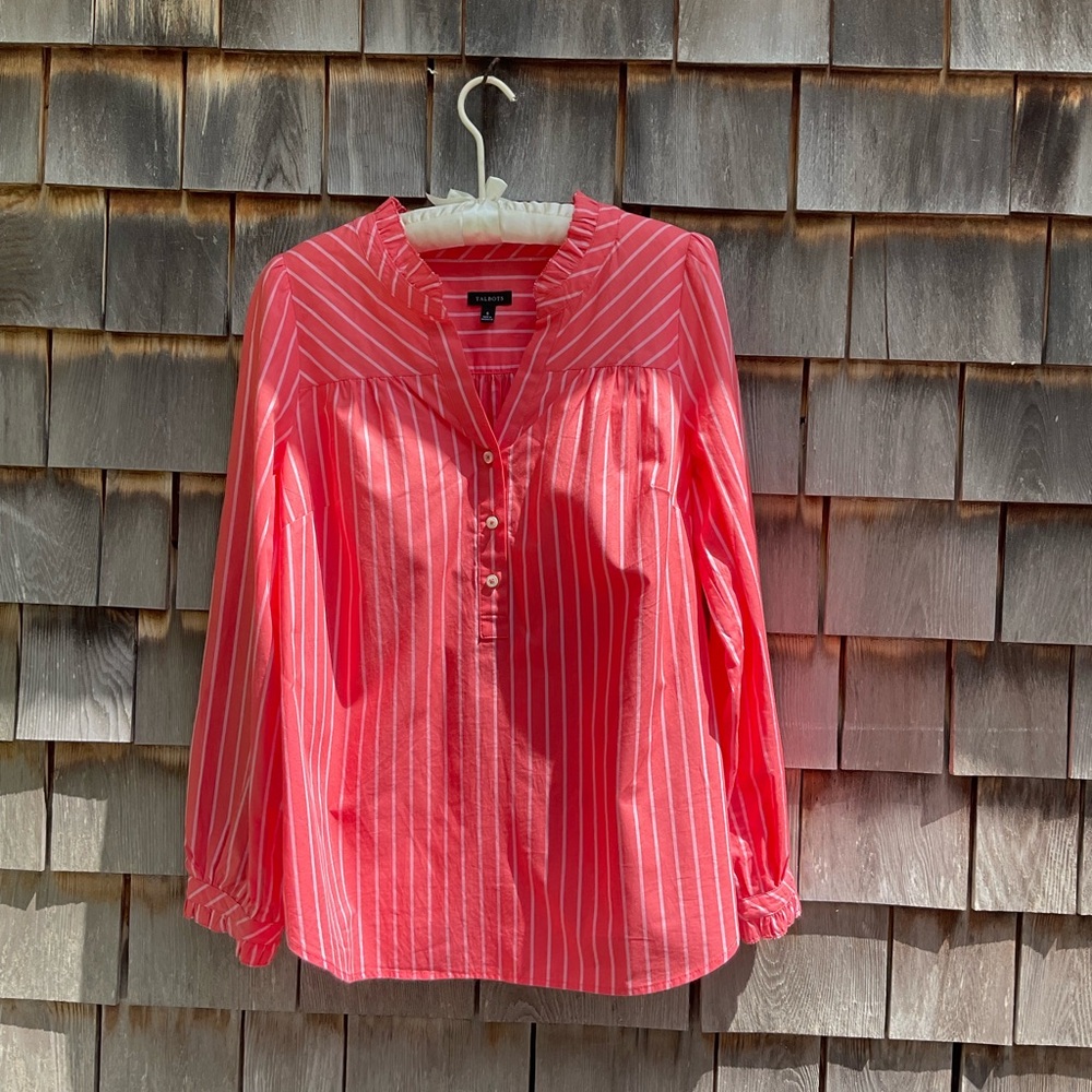 Talbots Women's Pink Striped Top